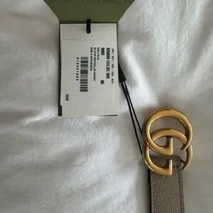 Gucci Tan and Gold Belt with Iconic GG Buckle Gucci | Accessories | Gucci Tan And Gold Belt With Iconic Gg  main image 3